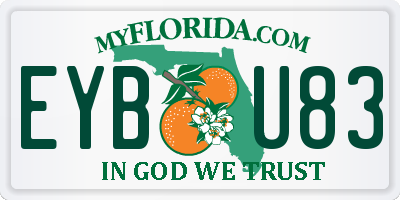 FL license plate EYBU83