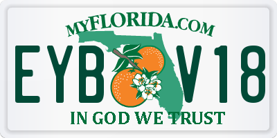 FL license plate EYBV18