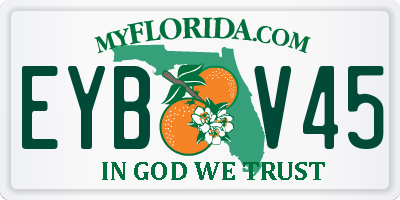 FL license plate EYBV45