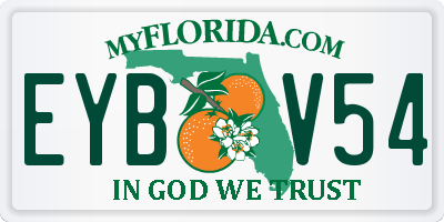FL license plate EYBV54