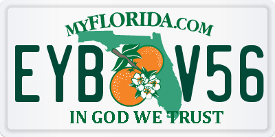 FL license plate EYBV56