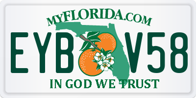 FL license plate EYBV58