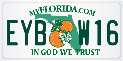 FL license plate EYBW16