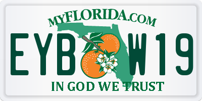 FL license plate EYBW19
