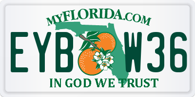 FL license plate EYBW36