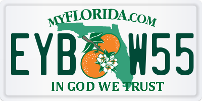 FL license plate EYBW55