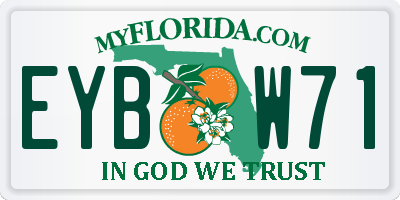 FL license plate EYBW71