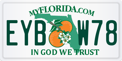 FL license plate EYBW78