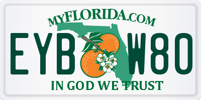 FL license plate EYBW80