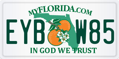 FL license plate EYBW85