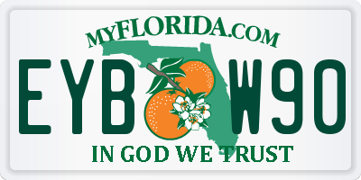 FL license plate EYBW90