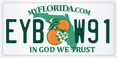 FL license plate EYBW91