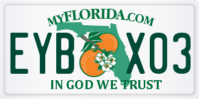FL license plate EYBX03