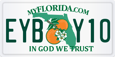 FL license plate EYBY10