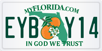 FL license plate EYBY14