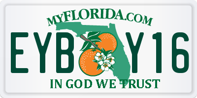 FL license plate EYBY16