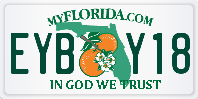 FL license plate EYBY18