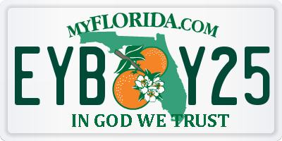 FL license plate EYBY25