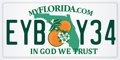 FL license plate EYBY34
