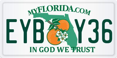 FL license plate EYBY36