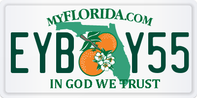 FL license plate EYBY55
