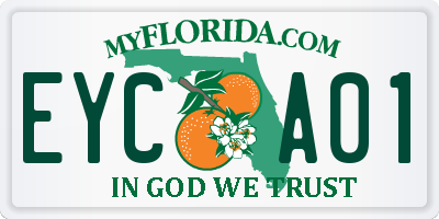 FL license plate EYCA01