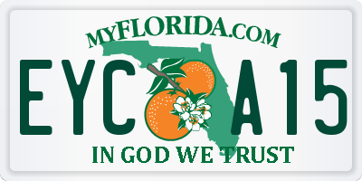 FL license plate EYCA15