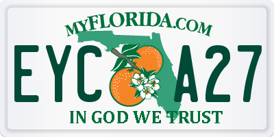 FL license plate EYCA27