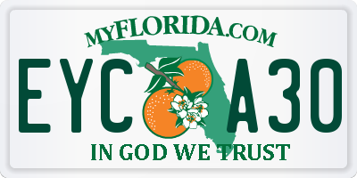 FL license plate EYCA30