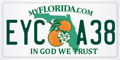 FL license plate EYCA38