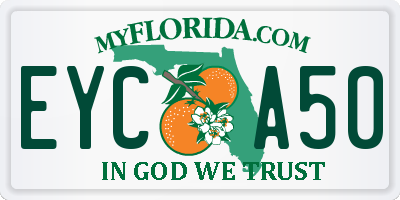 FL license plate EYCA50