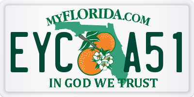 FL license plate EYCA51