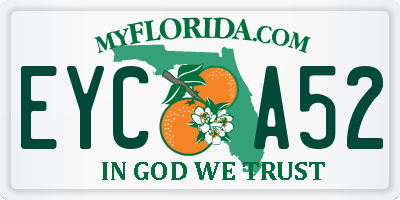 FL license plate EYCA52