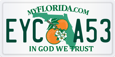 FL license plate EYCA53