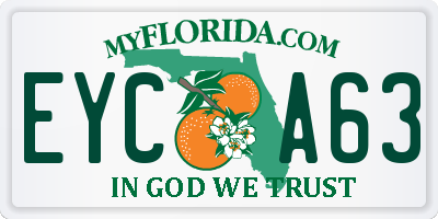 FL license plate EYCA63
