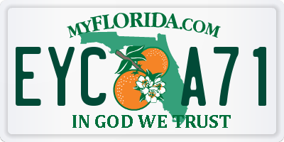 FL license plate EYCA71