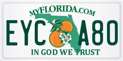 FL license plate EYCA80