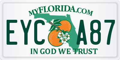 FL license plate EYCA87