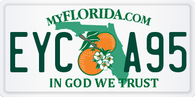 FL license plate EYCA95