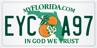 FL license plate EYCA97