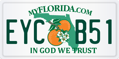 FL license plate EYCB51