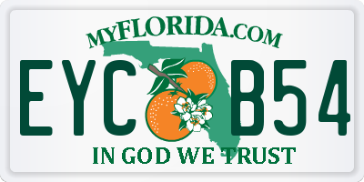 FL license plate EYCB54