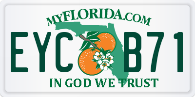 FL license plate EYCB71