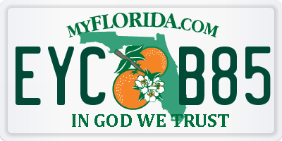 FL license plate EYCB85