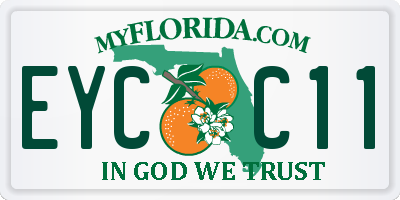 FL license plate EYCC11