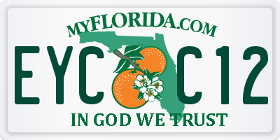 FL license plate EYCC12