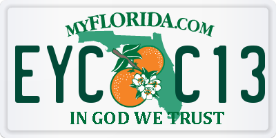 FL license plate EYCC13