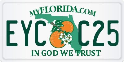 FL license plate EYCC25