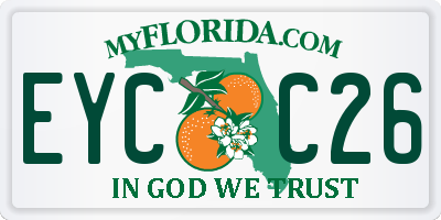 FL license plate EYCC26