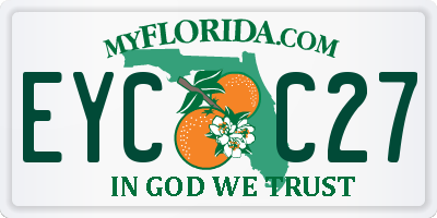 FL license plate EYCC27